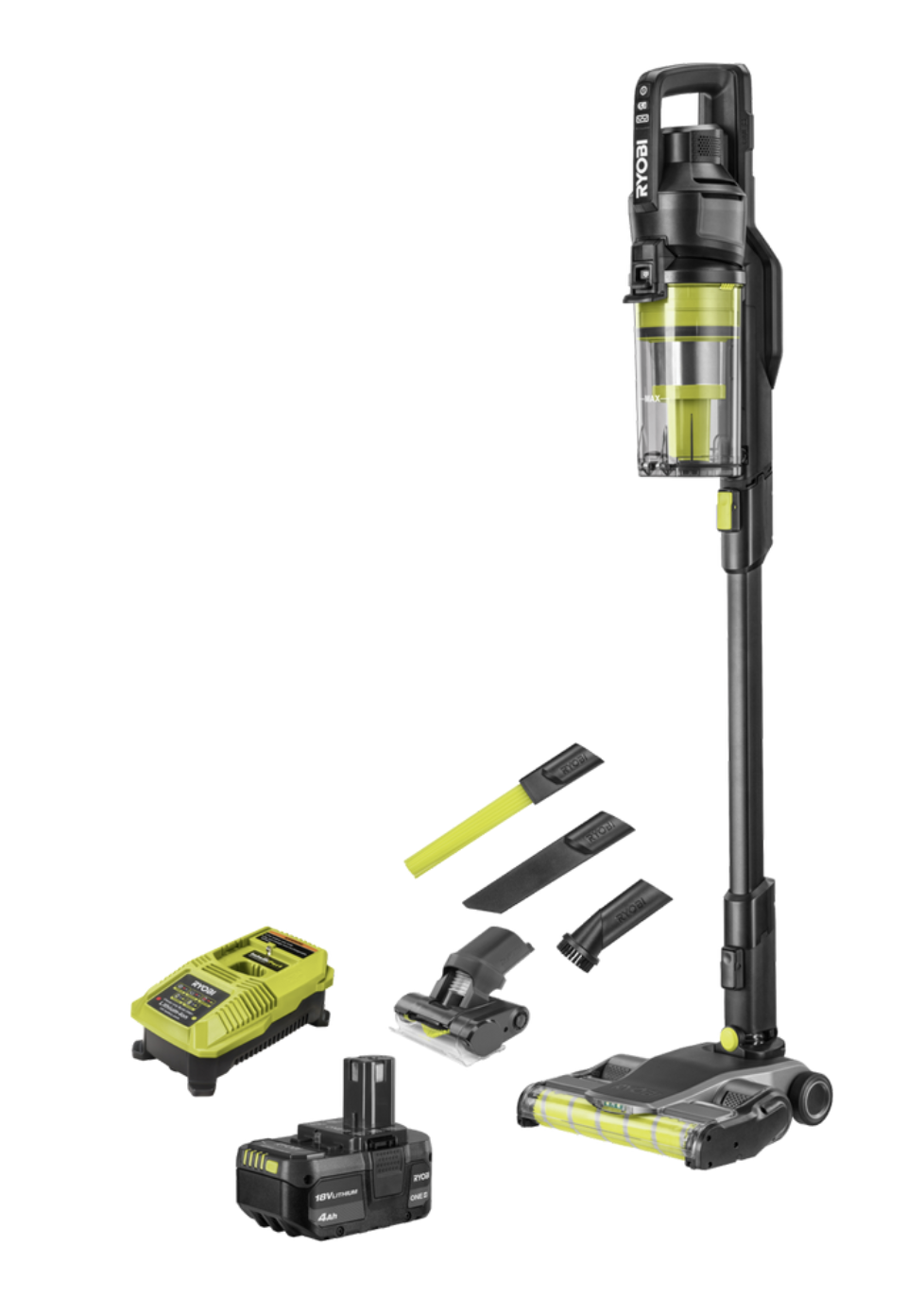 Ryobi 18V ONE+ HP 2 x 4Ah Brushless Pet Stick Vacuum Kit